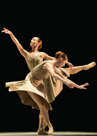 Dancers Catherine Russell and Stefani Schrimpf in As Time Goes By in winter 2005. Photographer Steve Wilson.