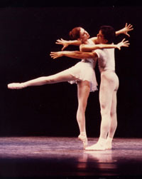 Dancers Brenda Krebs and Phillip Baltazar in Divermento in spring 1985.