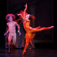 Dancers Michael Eaton and Kimberly Cowen in Firebird in winter 2009.