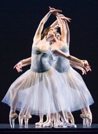 Kansas City Ballet Dancers in First Position in winter 2008. Photographer Steve Wilson.