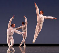 Dancers Travis Guerin, Anthony Krutzkamp, and Charles Martin. Photographer Steve Wilson.