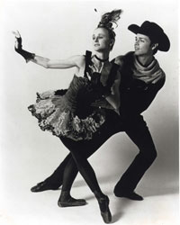 Dancers Jeanne Elser and Carter Alexander.
