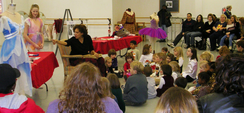 April Berry leading a Dance-A-Story event.