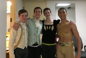 2018 YAGP: KCBS students prepare for their pieces.