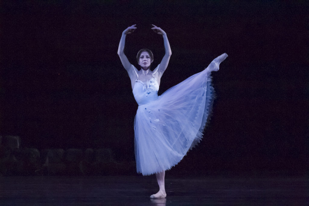 KCB Dancer Molly Wagner dances the role of "Giselle"—a girl who dies of a broken heart and becomes a ghost. Photography by Steve Wilson.
