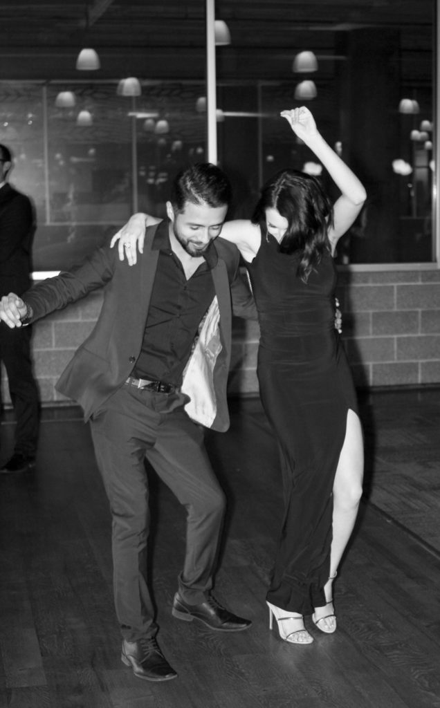 A couple dances to DJ Ashton Martin