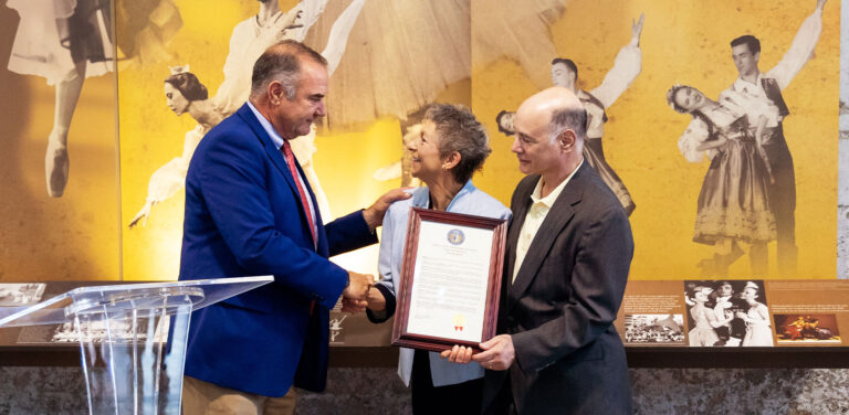 Missouri’s Lieutenant Governor Mike Kehoe presented the prestigious Senior Service Award at KC Ballet’s Bolender Center to Angela and John Walker